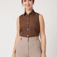 Sleeveless Smart Office Shirt