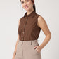 Sleeveless Smart Office Shirt