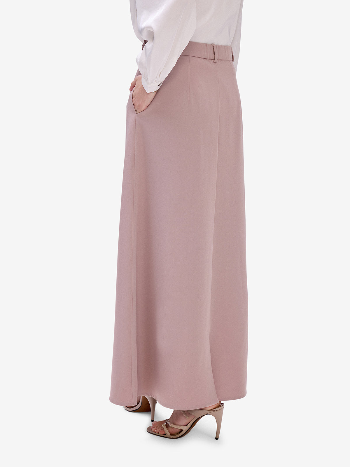 Dull Peach Overlap Skirt