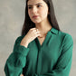 Teal Green Collar Shirt