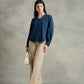 Blue V-Neck Top