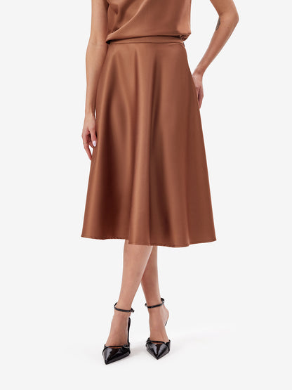 Luxe Satin Midi Skirt