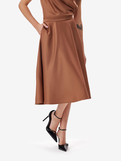 Luxe Satin Midi Skirt