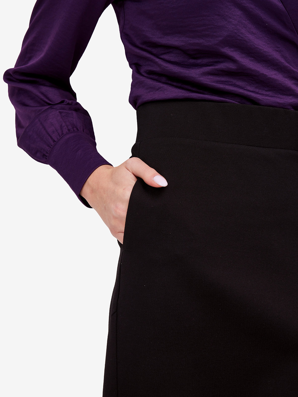 Black Side Slit Skirt