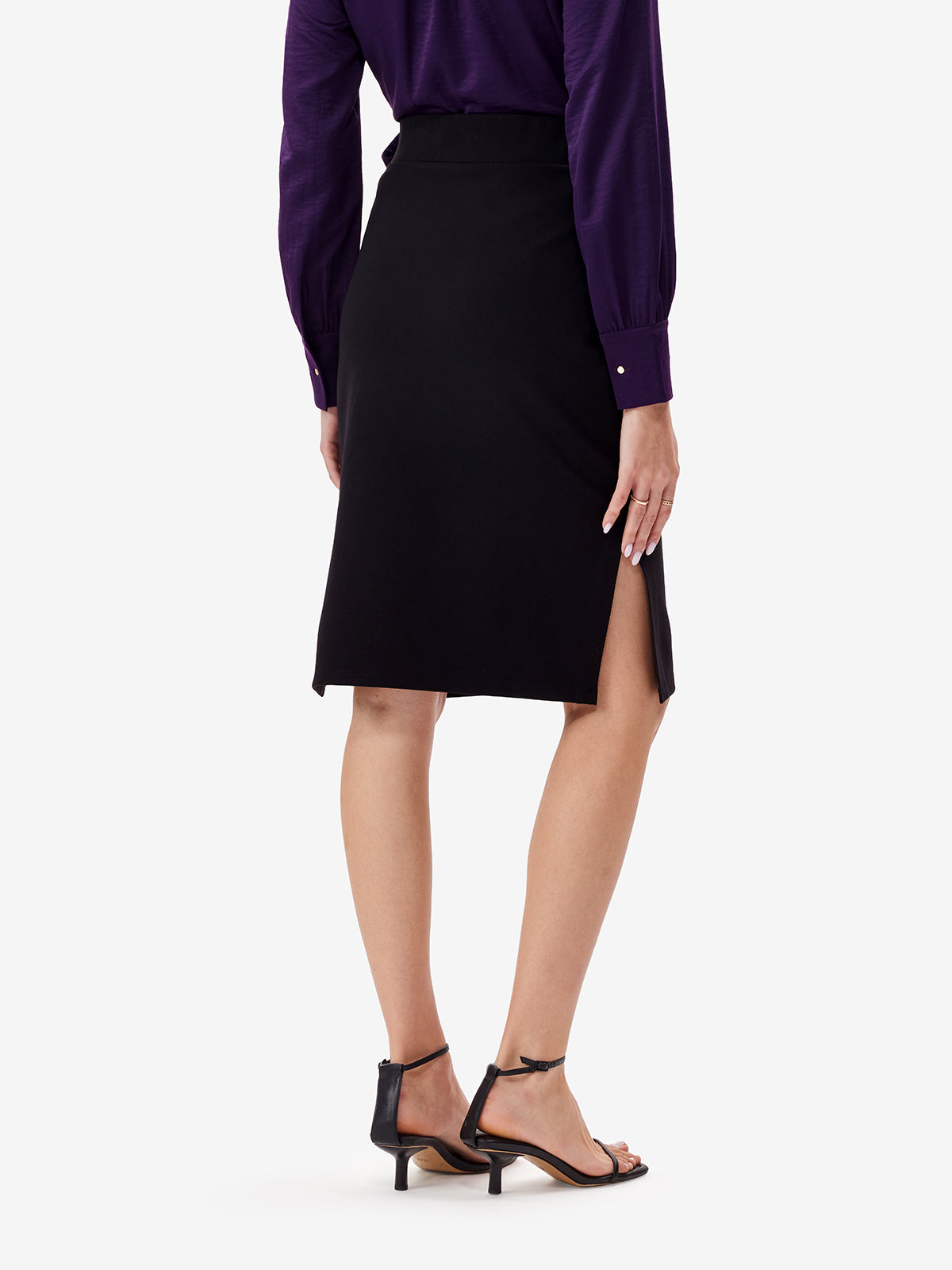 Black Side Slit Skirt