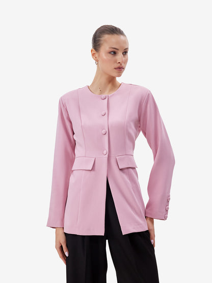 Blush Pink Tailored Blazer