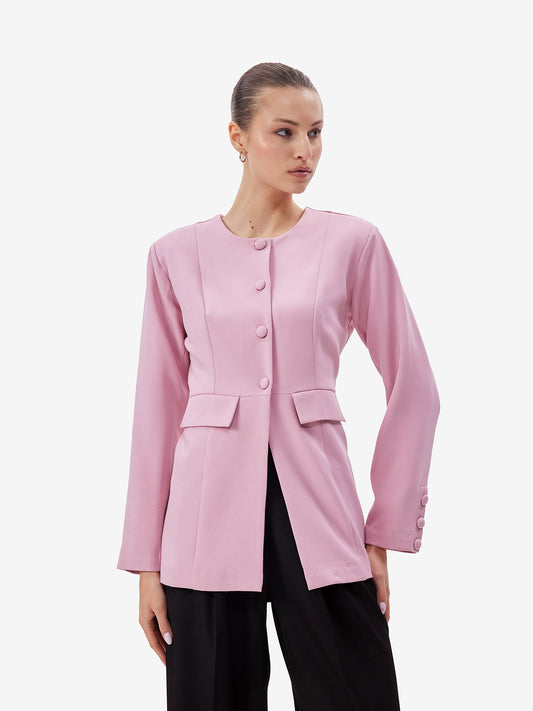 Blush Pink Tailored Blazer