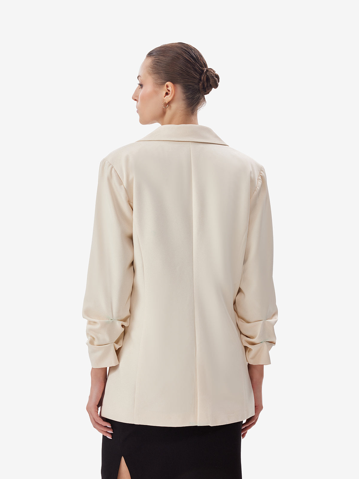 Ivory Tailored Single-Button Blazer