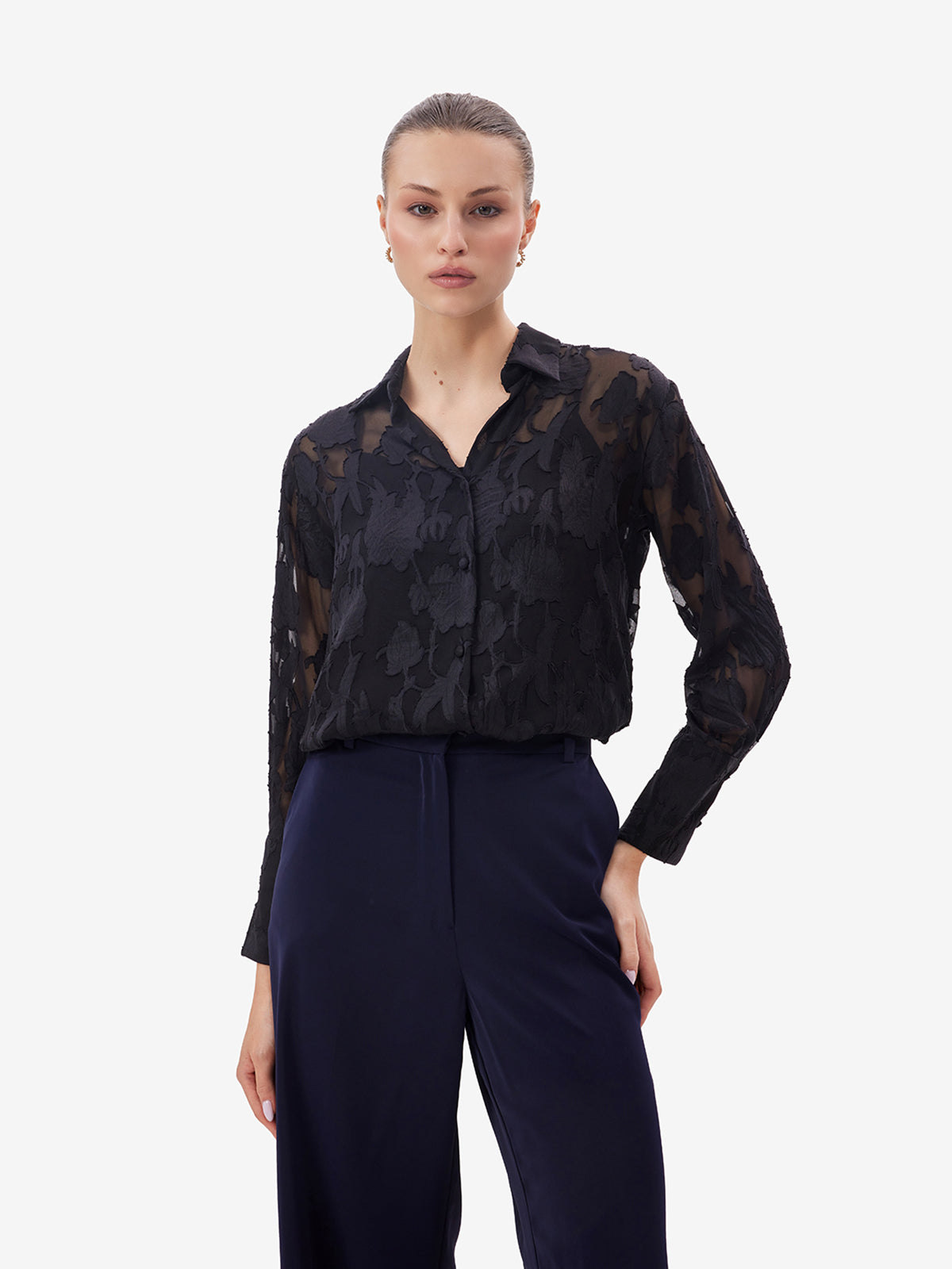Black Jacquard Shirt