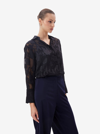Black Jacquard Shirt
