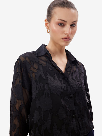 Black Jacquard Shirt