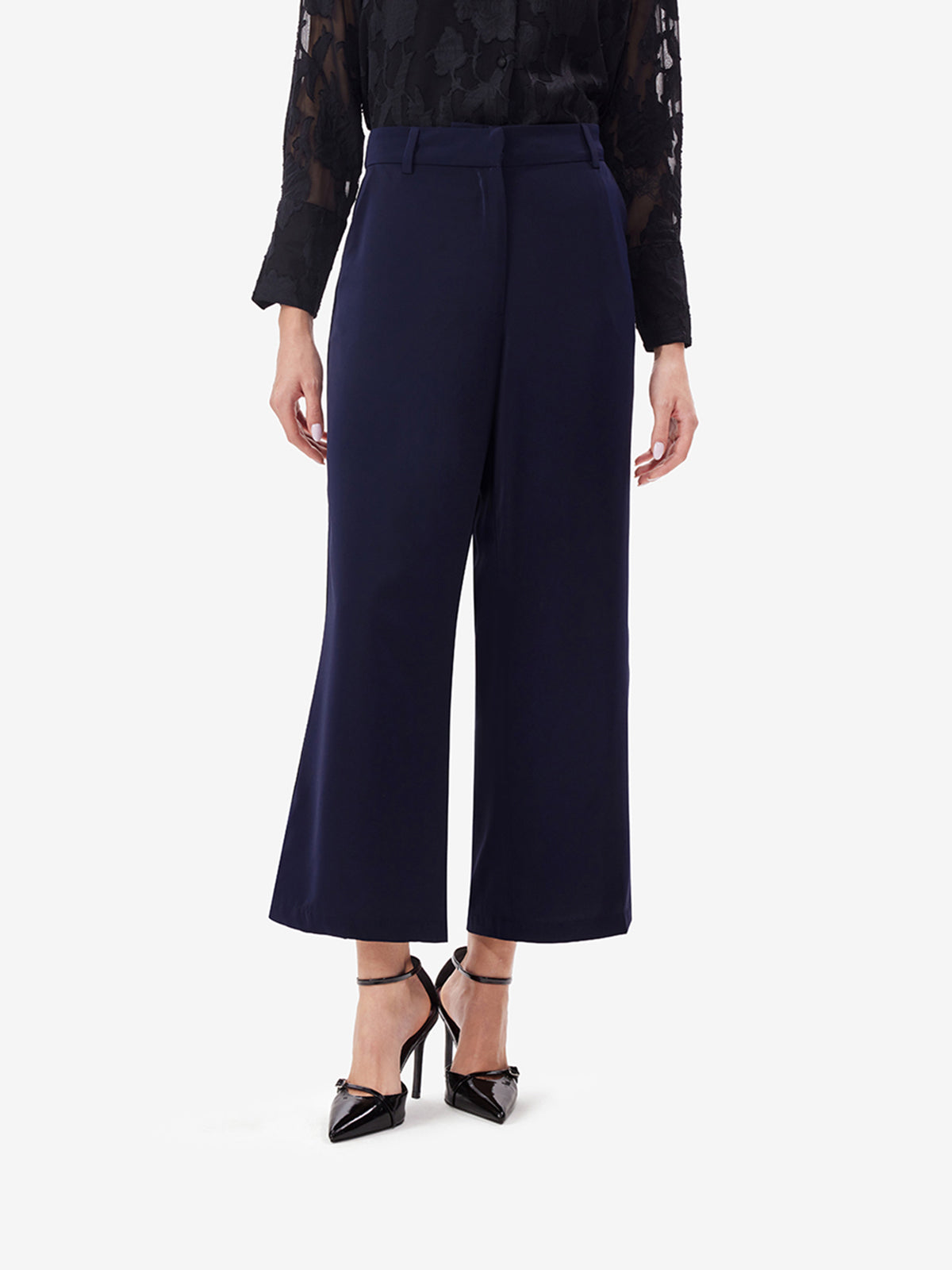 BreezeFlow Navy Wide Leg Pants