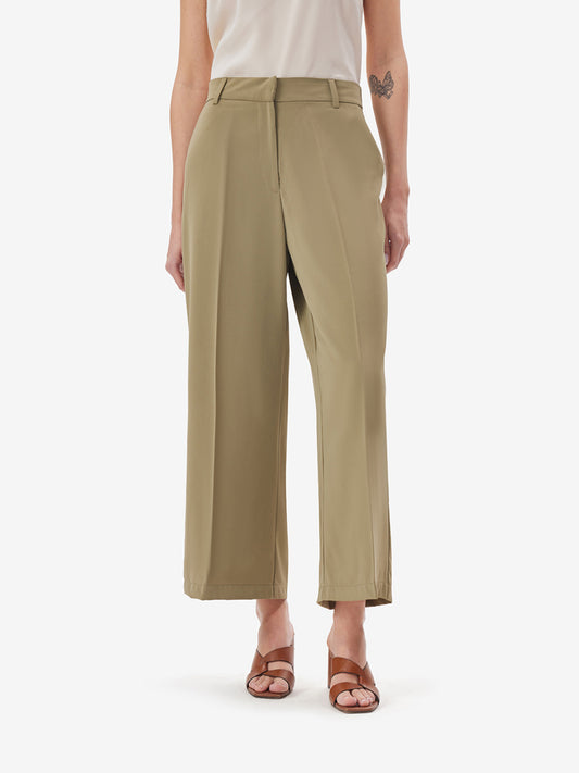 BreezeFlow Olive Wide Leg Pants