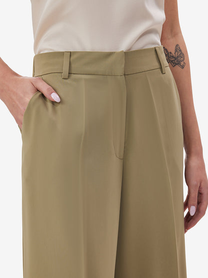 BreezeFlow Olive Wide Leg Pants