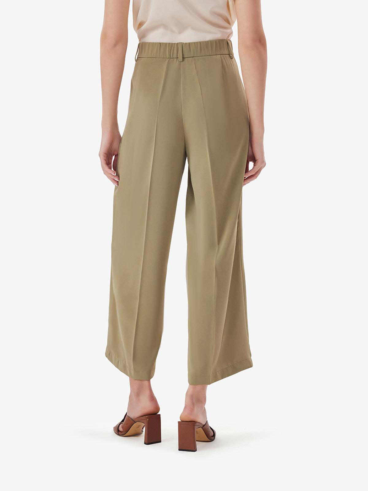 BreezeFlow Olive Wide Leg Pants