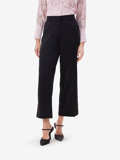 BreezeFlow Black Wide Leg Pants