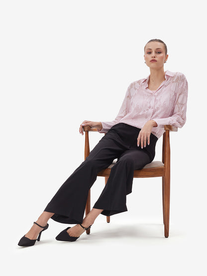 BreezeFlow Black Wide Leg Pants