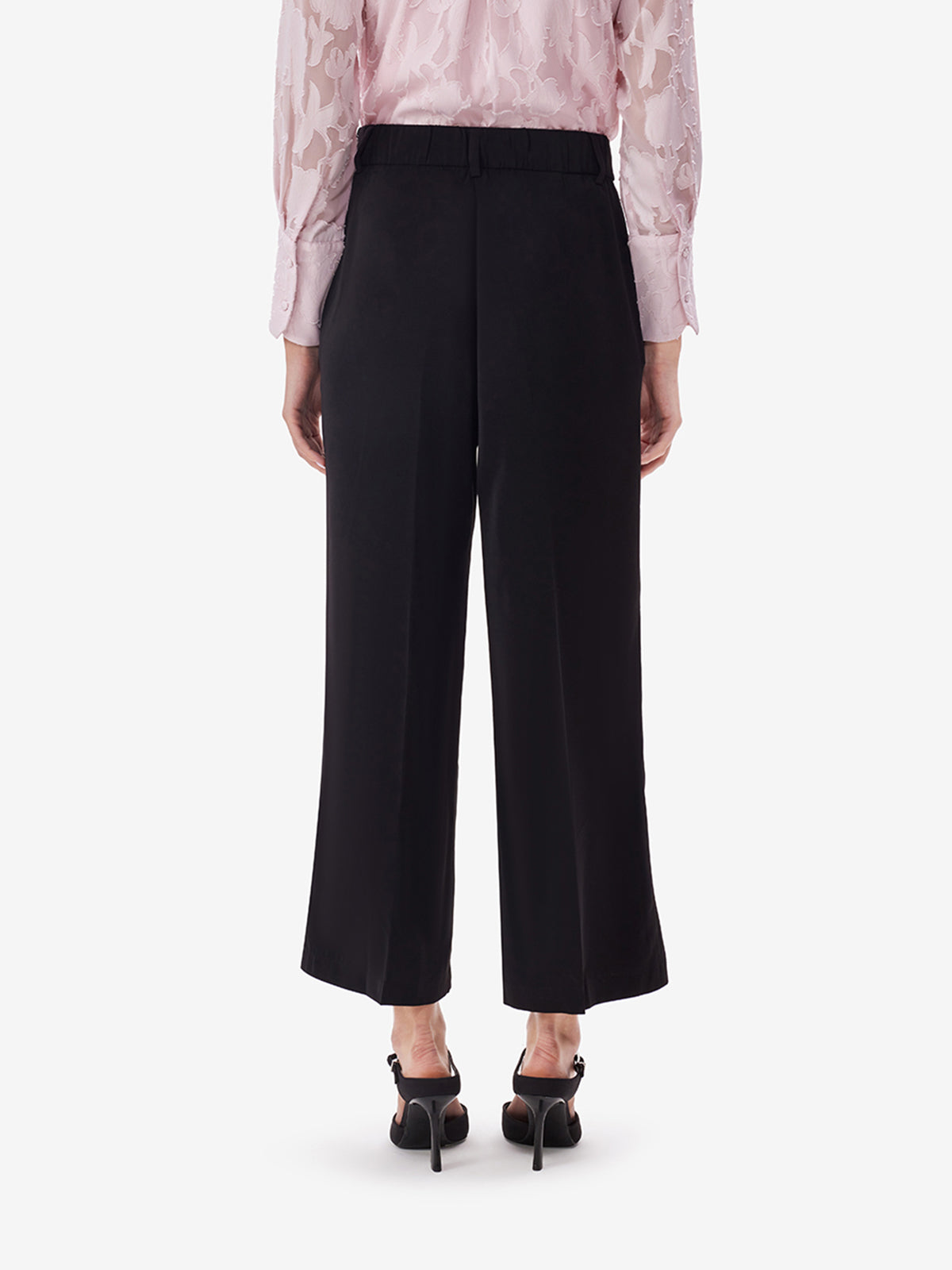 BreezeFlow Black Wide Leg Pants