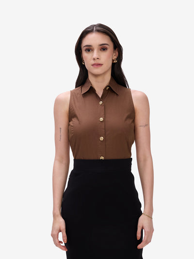 Brown Smart Office Shirt