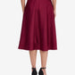 Maroon Luxe Satin Midi Skirt