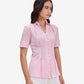 Pink Crepe Collar Shirt