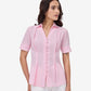 Pink Crepe Collar Shirt