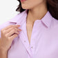 Lavender Striped Cotton Shirt