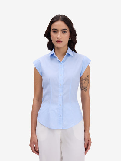 Blue Striped Cotton Shirt