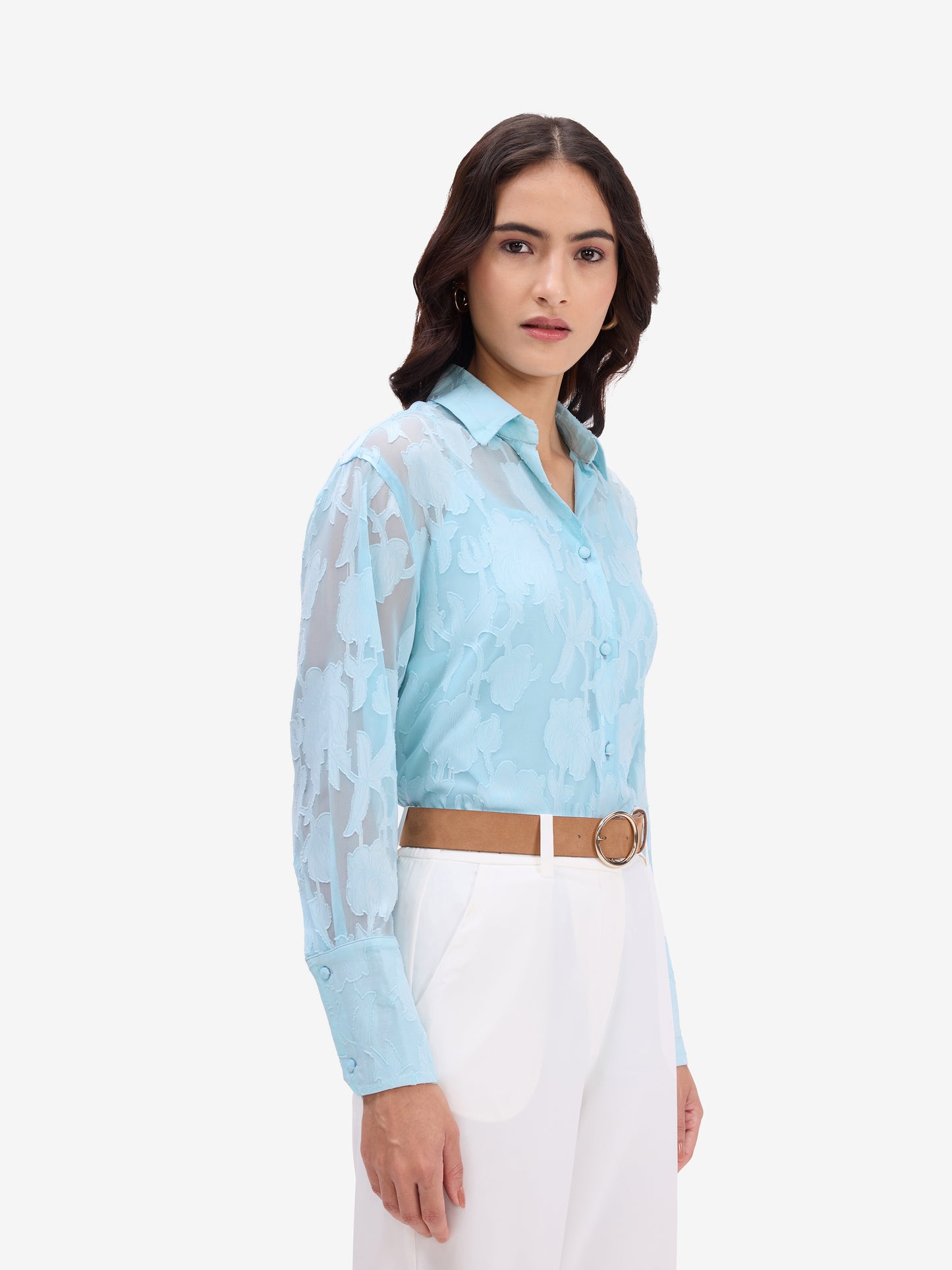 Blue Jacquard Shirt