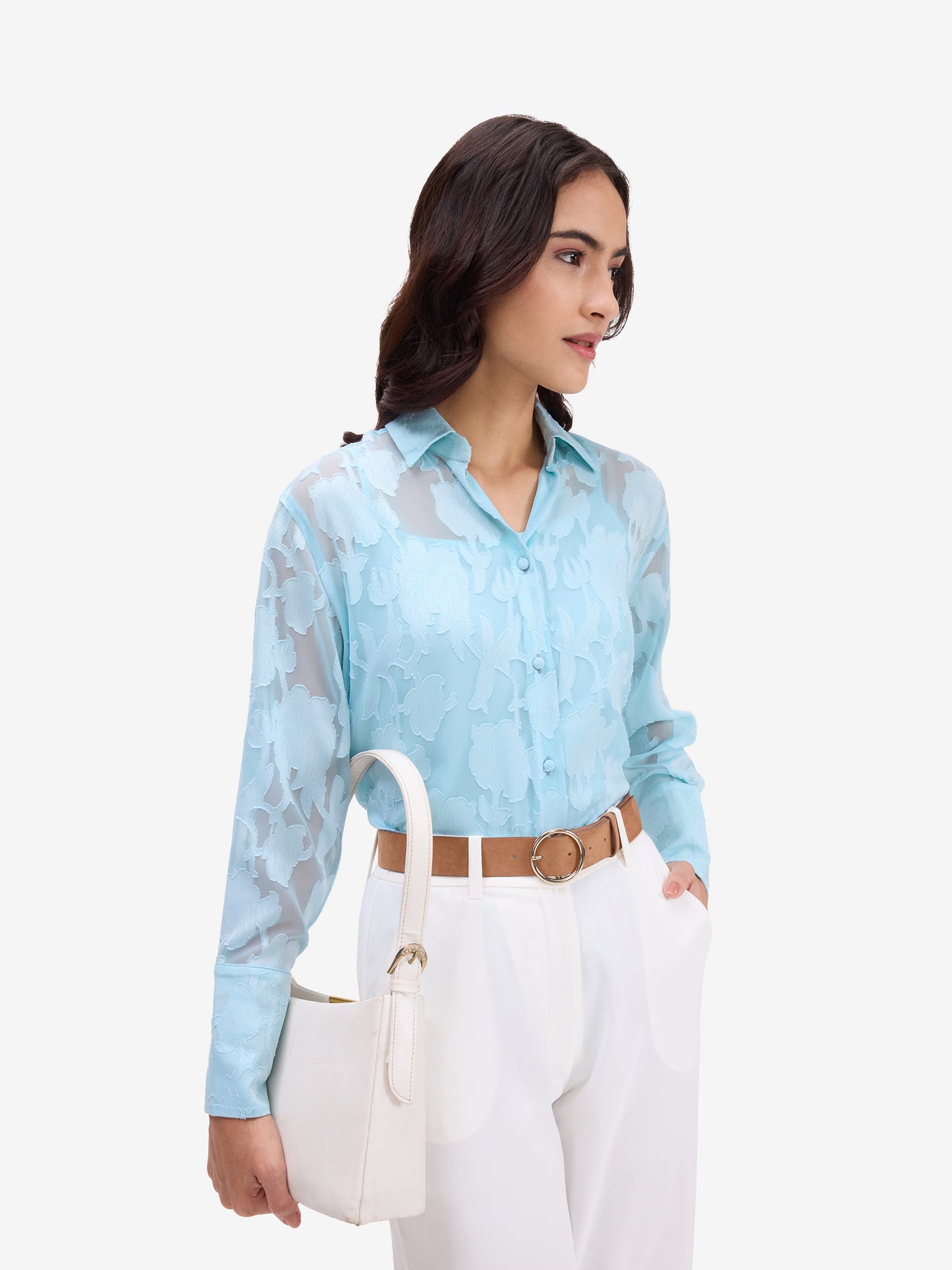 Blue Jacquard Shirt