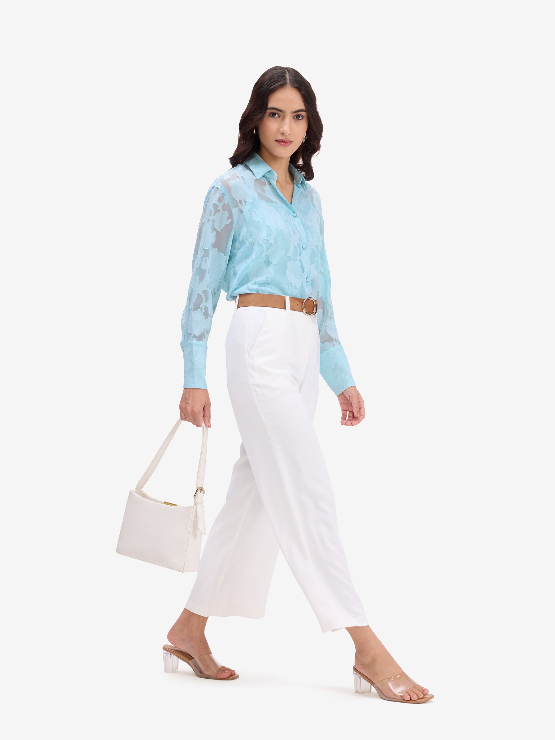 Blue Jacquard Shirt