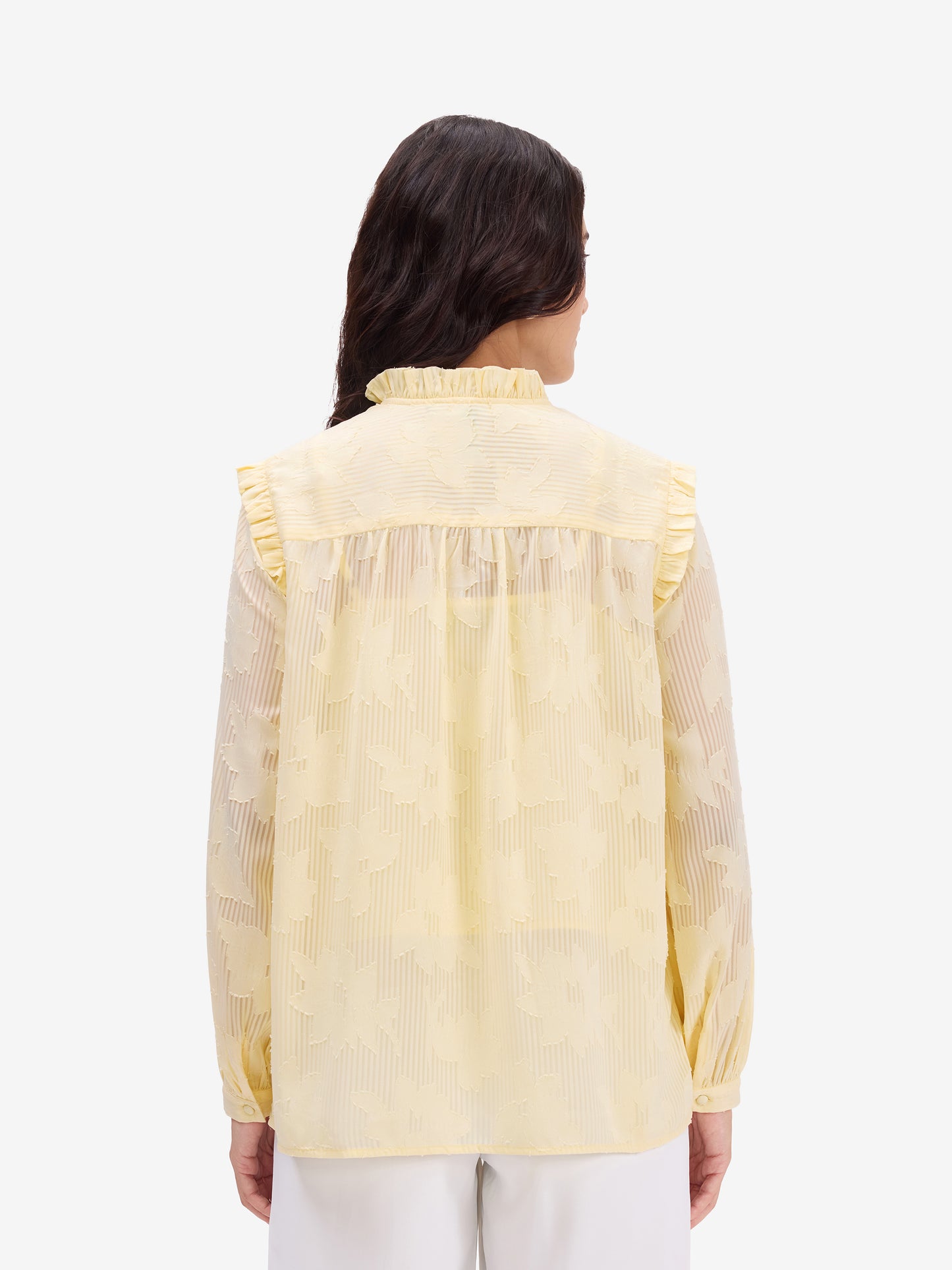 Yellow Jacquard Top
