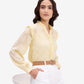 Yellow Jacquard Top