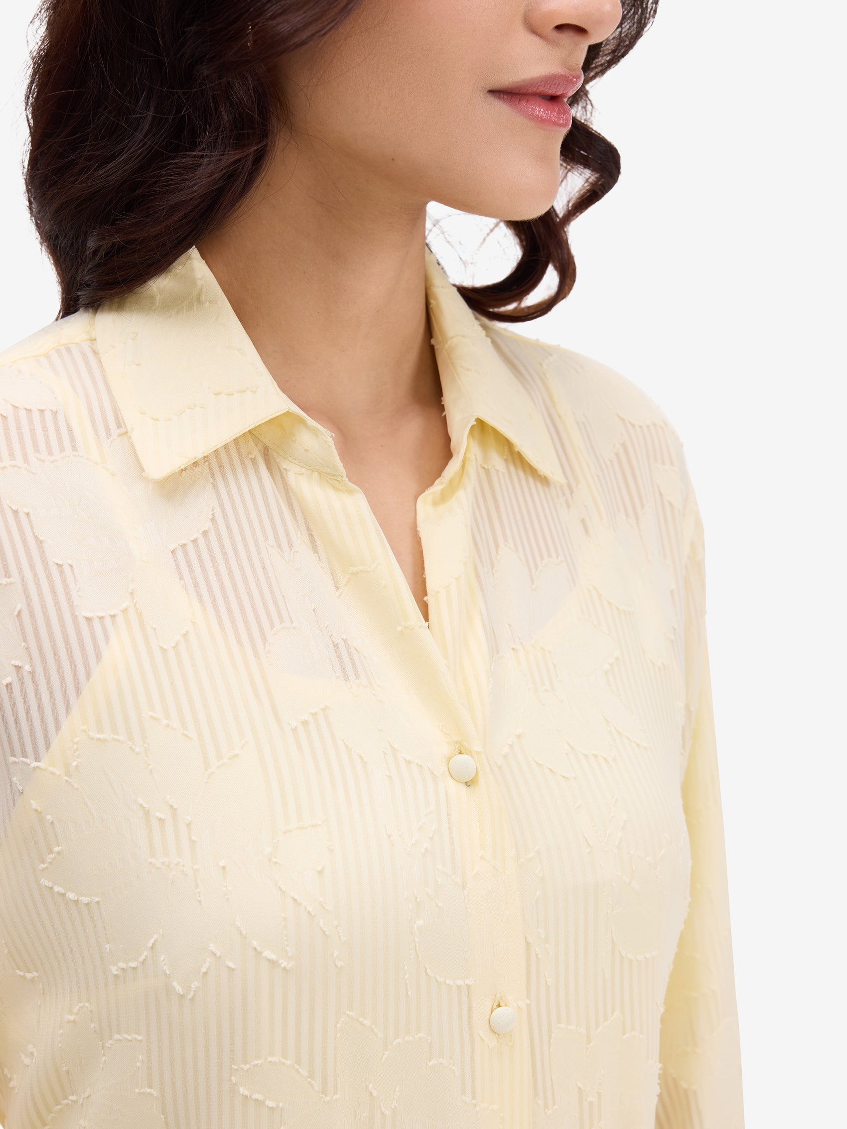 Yellow Jacquard Shirt
