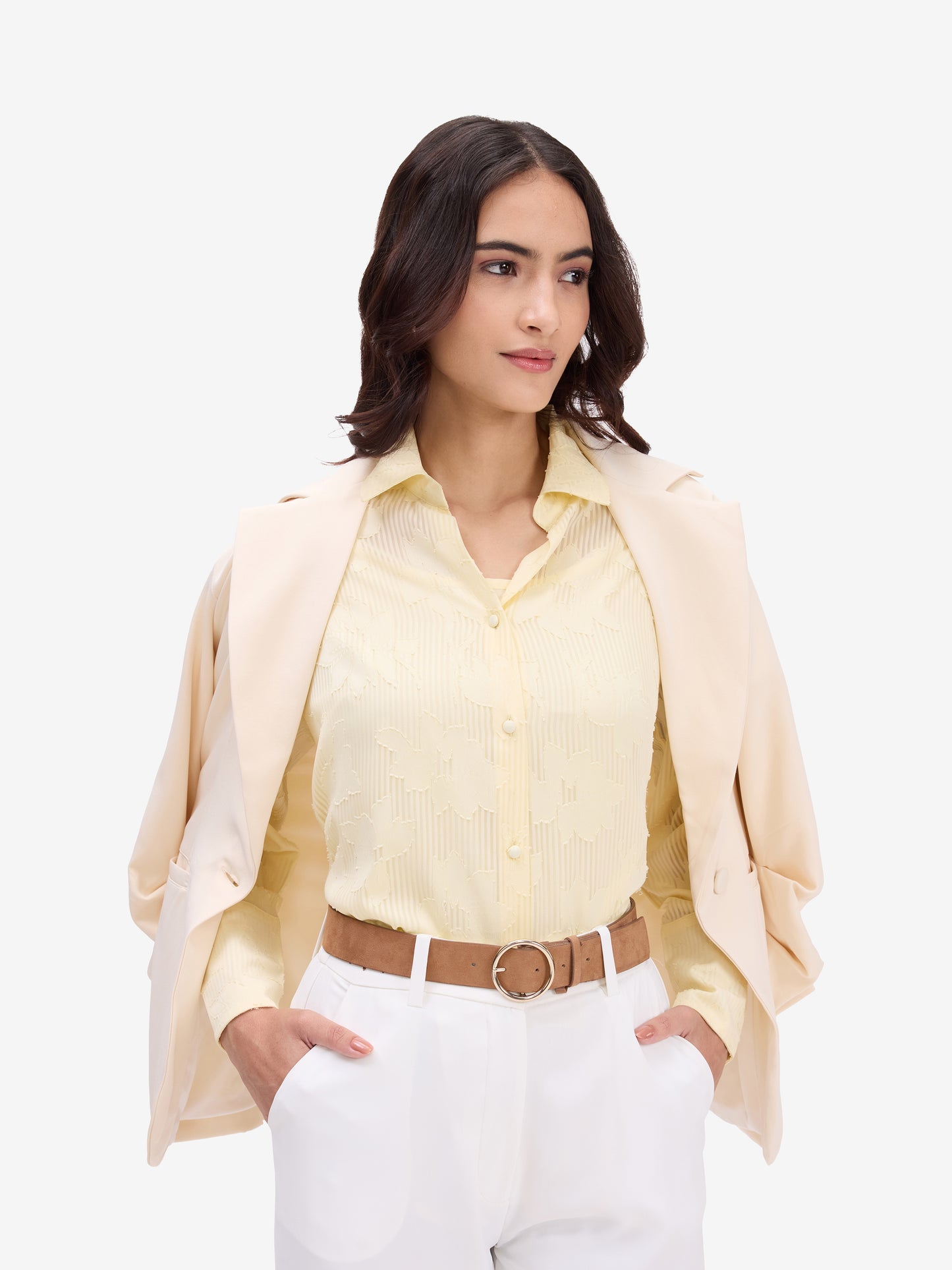 Yellow Jacquard Shirt