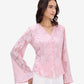 Pink Jacquard Top