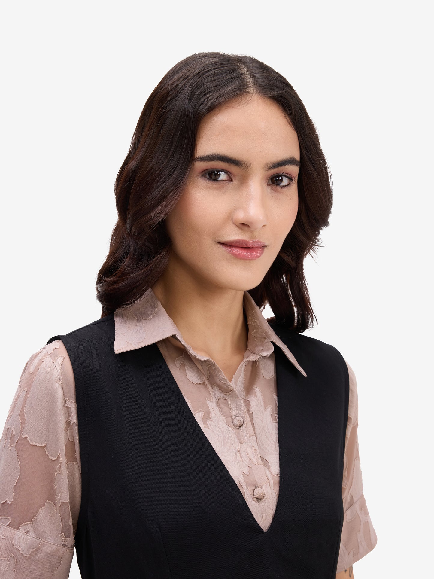 Black A-Line Pinafore Dress