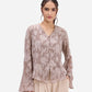 Light Brown Jacquard Top