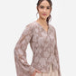 Light Brown Jacquard Top