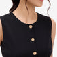 Black Buttoned  Waistcoat