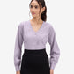Lavender V-Neck Top