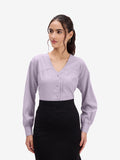 Lavender V-Neck Top