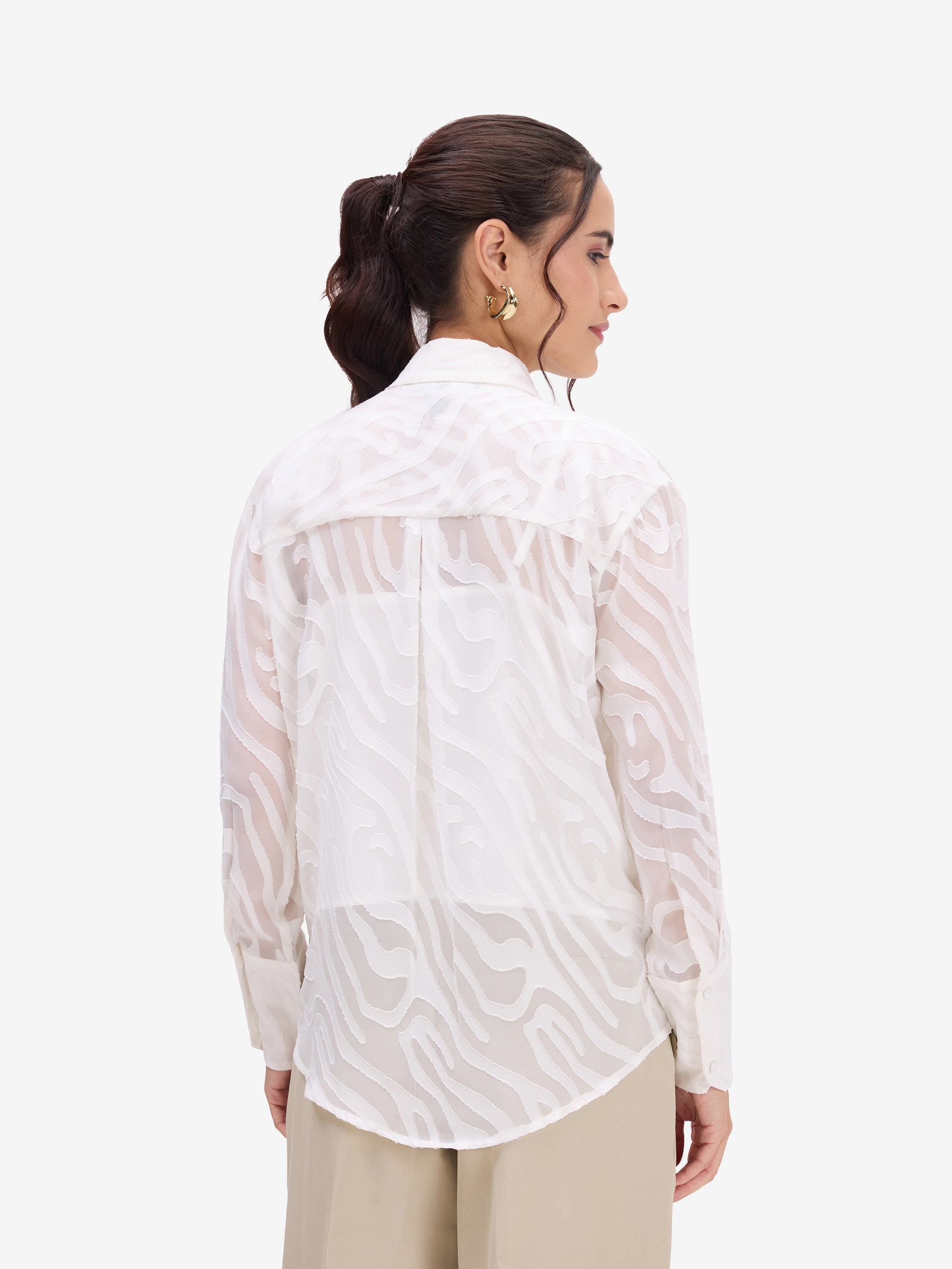 White Jacquard Shirt