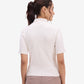 Off White Ribbed Knit Top