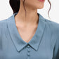 Blue Pintuck Top