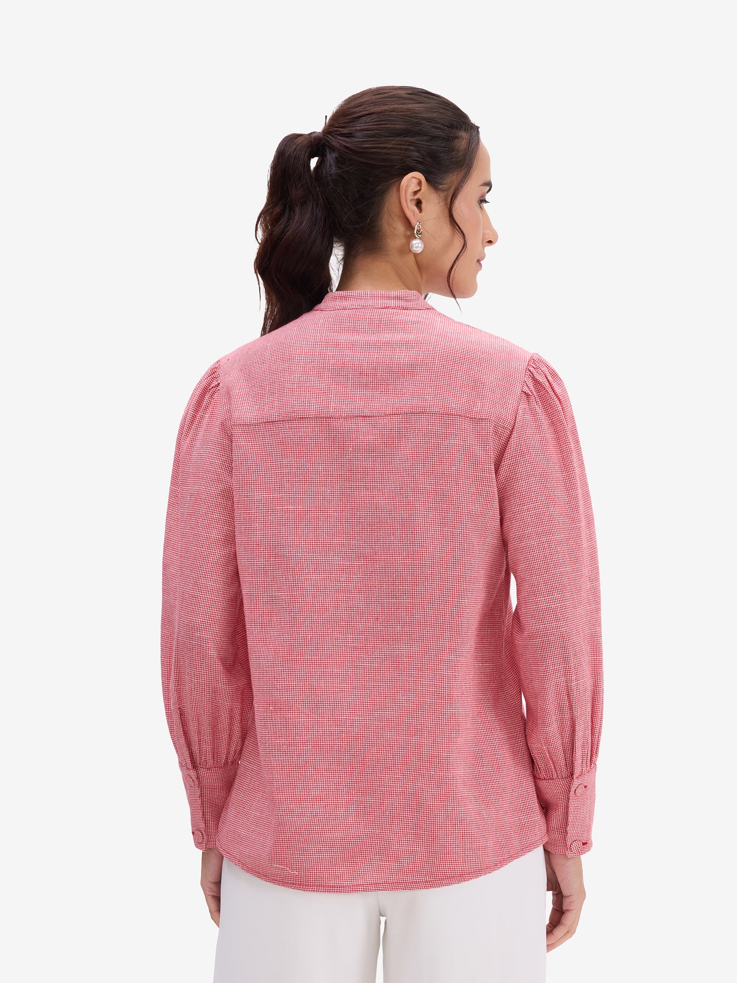 Red Victorian Ruffle Shirt
