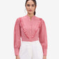 Red Victorian Ruffle Shirt