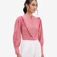 Red Victorian Ruffle Shirt