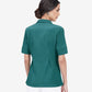Teal Crepe Collar Shirt