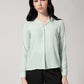 Mint Cuban Collar Long Sleeves Top